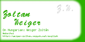zoltan weiger business card