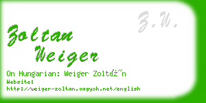 zoltan weiger business card